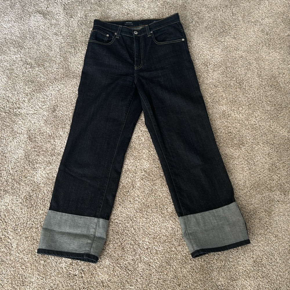 Adriano Goldschmied Dark Blue Cropped  Jeans - Picture 3 of 8